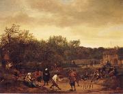 Jan Steen Landscape with skittle playes china oil painting reproduction